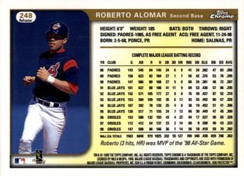 1999 Topps Chrome - Refractors #248 Roberto Alomar  Back