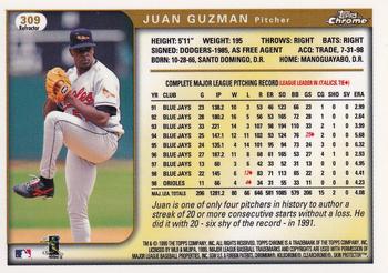 1999 Topps Chrome - Refractors #309 Juan Guzman  Back