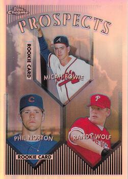 1999 Topps Chrome - Refractors #428 Micah Bowie / Phil Norton / Randy Wolf  Front