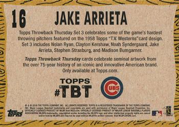 2016 Topps Throwback Thursday #16 Jake Arrieta Back
