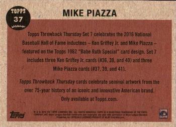 2016 Topps Throwback Thursday #37 Mike Piazza Back