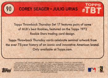 2016 Topps Throwback Thursday #90 Corey Seager / Julio Urias Back
