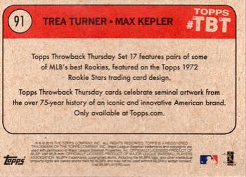 2016 Topps Throwback Thursday #91 Trea Turner / Max Kepler Back