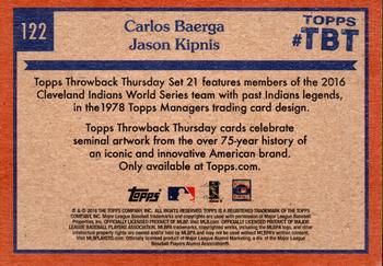 2016 Topps Throwback Thursday #122 Carlos Baerga / Jason Kipnis Back