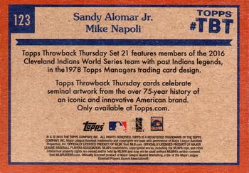 2016 Topps Throwback Thursday #123 Sandy Alomar Jr. / Mike Napoli Back