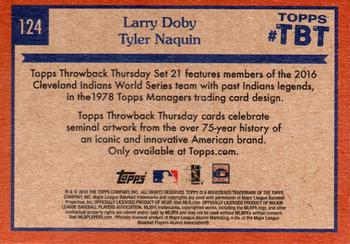 2016 Topps Throwback Thursday #124 Larry Doby / Tyler Naquin Back