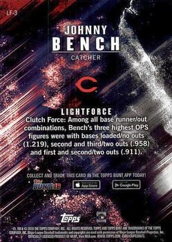 2016 Topps Bunt - Light Force #LF-3 Johnny Bench Back