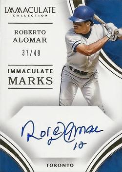 2016 Panini Immaculate Collection - Immaculate Marks #IM-RA Roberto Alomar Front