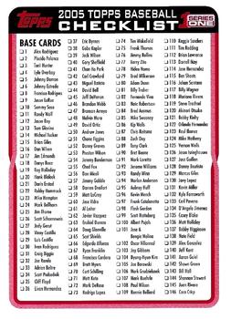 2005 Topps - Checklists Red #1 Checklist Series 1: 1-242 Front