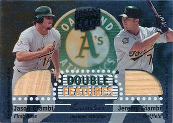2002 Donruss Best of Fan Club - Double Features Lumber #DF-3 Jason Giambi / Jeremy Giambi Front