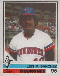 1988-89 Venezuelan Winter League Stickers #95 Luis M. Sanchez Front
