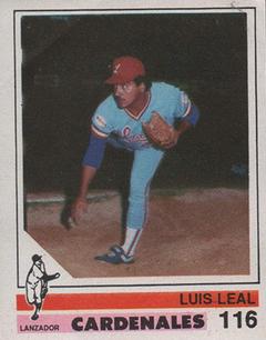 1988-89 Venezuelan Winter League Stickers #116 Luis Leal Front