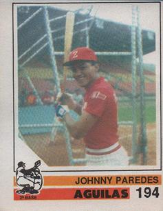1988-89 Venezuelan Winter League Stickers #194 Johnny Paredes Front