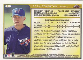1999 Topps Chrome Traded and Rookies #T1 Seth Etherton Back