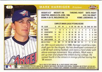 1999 Topps Chrome Traded and Rookies #T2 Mark Harriger Back