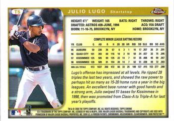 1999 Topps Chrome Traded and Rookies #T5 Julio Lugo Back