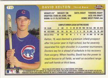 1999 Topps Chrome Traded and Rookies #T15 David Kelton Back