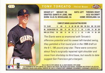 1999 Topps Chrome Traded and Rookies #T31 Tony Torcato Back