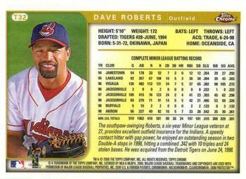1999 Topps Chrome Traded and Rookies #T32 Dave Roberts Back