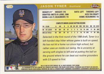 1999 Topps Chrome Traded and Rookies #T38 Jason Tyner Back
