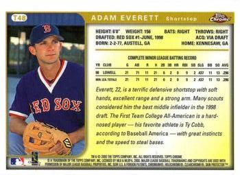 1999 Topps Chrome Traded and Rookies #T48 Adam Everett Back