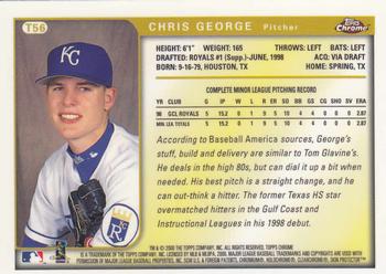 1999 Topps Chrome Traded and Rookies #T56 Chris George Back