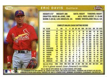 1999 Topps Chrome Traded and Rookies #T89 Eric Davis Back