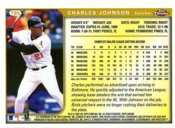 1999 Topps Chrome Traded and Rookies #T95 Charles Johnson Back
