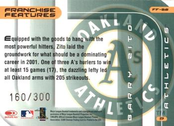 2002 Donruss Best of Fan Club - Franchise Features #FF-26 Barry Zito Back