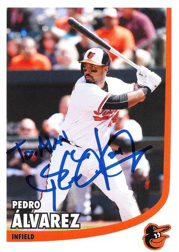 2016 Baltimore Orioles Photocards #NNO Pedro Alvarez Front