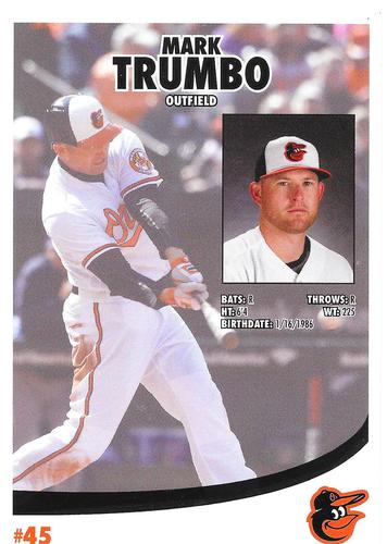 2016 Baltimore Orioles Photocards #NNO Mark Trumbo Back