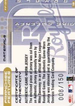 2002 Donruss Best of Fan Club - Franchise Features Materials #FF-4 Mike Sweeney Back