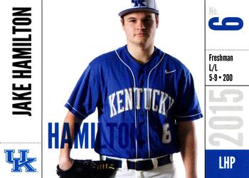 2015 Kentucky Wildcats #114 Jake Hamilton Front
