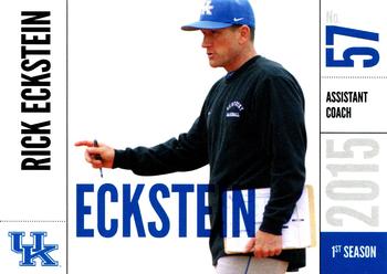 2015 Kentucky Wildcats #140 Rick Eckstein Front