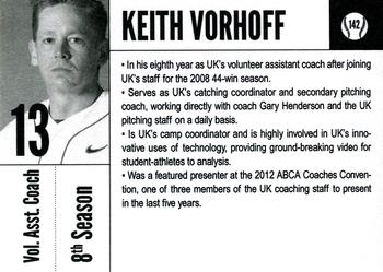 2015 Kentucky Wildcats #142 Keith Vorhoff Back