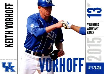 2015 Kentucky Wildcats #142 Keith Vorhoff Front