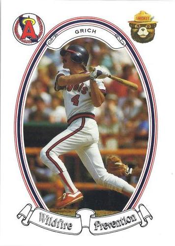 1986 California Angels Smokey #12 Bobby Grich Front