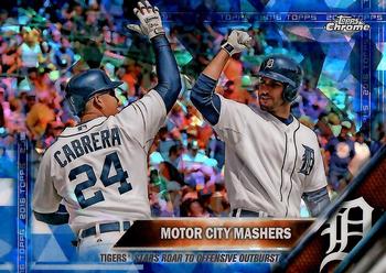 2016 Topps - Chrome Sapphire 65th Anniversary Edition #94 Miguel Cabrera / J.D. Martinez Front