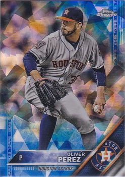 2016 Topps - Chrome Sapphire 65th Anniversary Edition #143 Oliver Perez Front