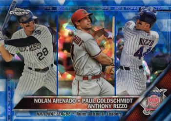 2016 Topps - Chrome Sapphire 65th Anniversary Edition #166 Nolan Arenado / Paul Goldschmidt / Anthony Rizzo Front