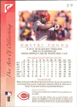 1999 Topps Gallery #39 Dmitri Young Back