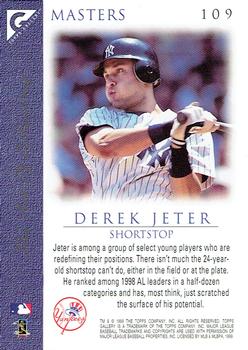 1999 Topps Gallery #109 Derek Jeter Back