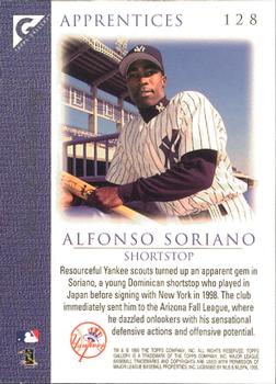 1999 Topps Gallery #128 Alfonso Soriano Back