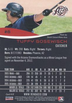 2016 Choice Reno Aces #18 Tuffy Gosewisch Back
