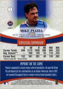 1999 Topps Gold Label #1 Mike Piazza Back