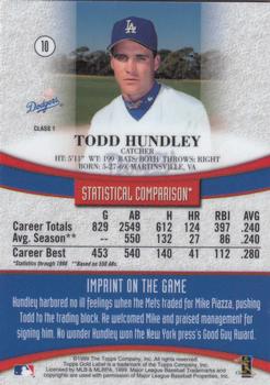 1999 Topps Gold Label #10 Todd Hundley Back
