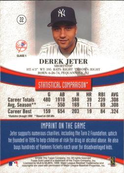 1999 Topps Gold Label #22 Derek Jeter Back