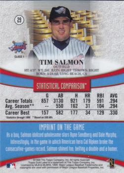 1999 Topps Gold Label #29 Tim Salmon Back
