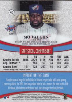 1999 Topps Gold Label #42 Mo Vaughn Back