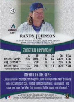 1999 Topps Gold Label #43 Randy Johnson Back